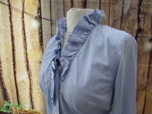 Bluse KR 44 in Blau| Weiß