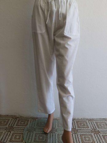 Weite Hose mit elastischem Bund “ Impression “ Größe M in Weiss