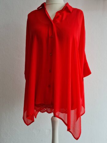 Bluse mit Top „Rinascimento“ Large in Coralle