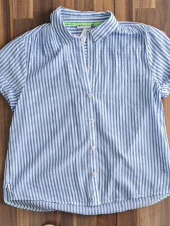 Bluse „Street One“ 38 in Hellblau/Weiß/Gestreift