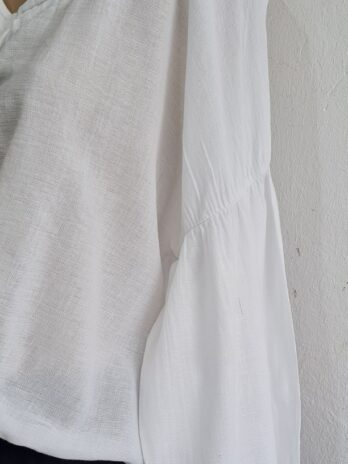 Bluse „Please“ M/L in Weiß
