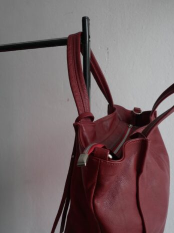 Leder Tasche „Vera Pelle“ WEINROT Maße Breite ca 44cm Höhe ca 28cm
