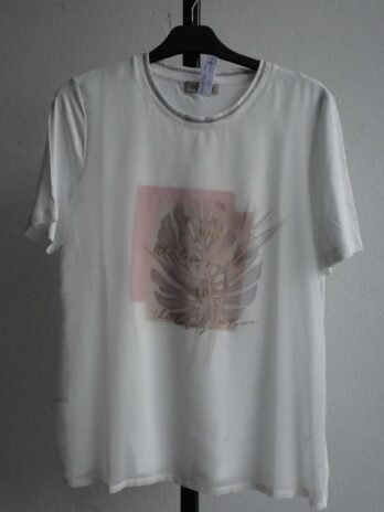 Shirt „Uta Raasch“ Größe 38 in WEIß/ROSA