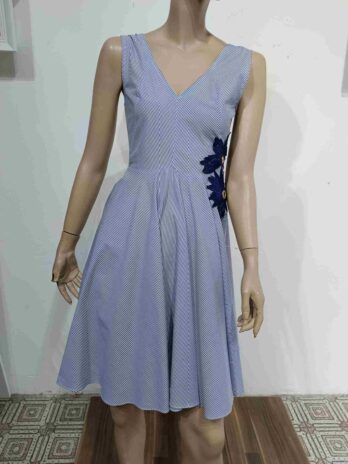 Kleid „Kocca“ L Blau/Weiß/Gestreift