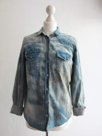 Jeansbluse „R Jeans“ S in Blau