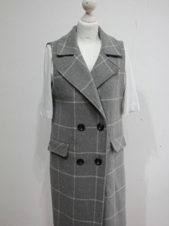 Gilet „MSCH Copenhagen“ Größe S in Grau|Weiß kariert