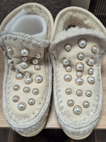 Lammfellbooties „Mou“ Größe 40|41 in Offwhite