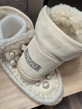 Lammfellbooties „Mou“ Größe 40|41 in Offwhite