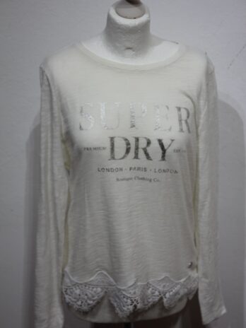 Shirt „Superdry“ 38 in Offwhite|Silber