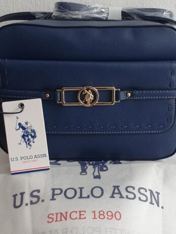 Tasche “ U.S. Polo Assn. “ in Dunkelblau/Kunstleder Maße Breite ca 26cm Höhe ca 19cm NEU!