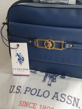 Tasche “ U.S. Polo Assn. “ in Dunkelblau/Kunstleder Maße Breite ca 26cm Höhe ca 19cm NEU!