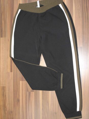 Joggpants „Zara“ L in Schwarz|Oliv|Weiß