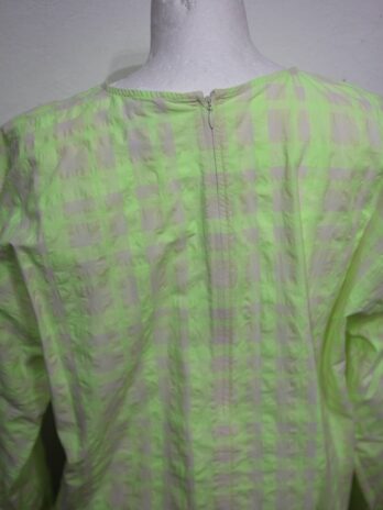 Bluse „COS“Größe 42 in Neongrün|Beige kariert