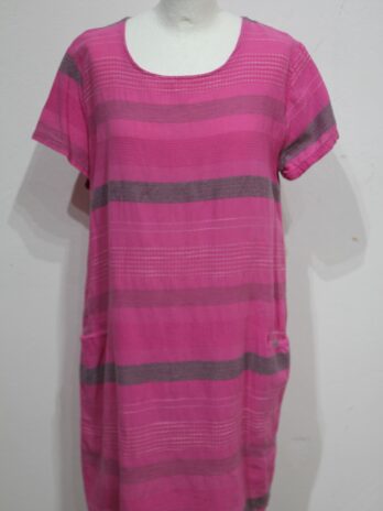 Kleid „No Name“ Größe 40|42 in Pink|Grau Leinen