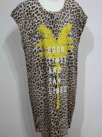 Kleid „Marc Aurel“ 42 in Animalprint|Gelb