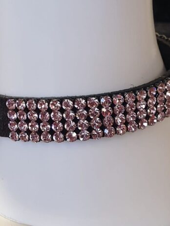Armband “ No Name “ in Rosa mit Swarovskisteinen Länge 17,5 cm