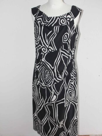 Kleid „Fox’s“ 40 in Schwarz|Weiß