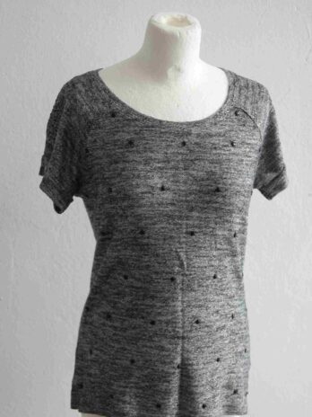 Shirt „Airfield“ 36 in Grau|Schwarz Lurex