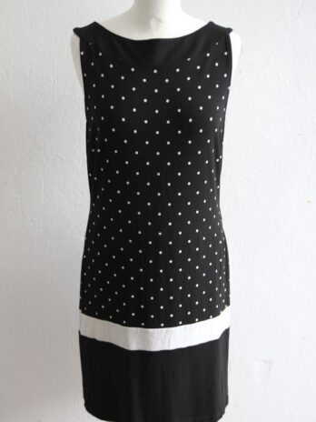 Kleid „S.Oliver“ 40 in Schwarz|Weiß