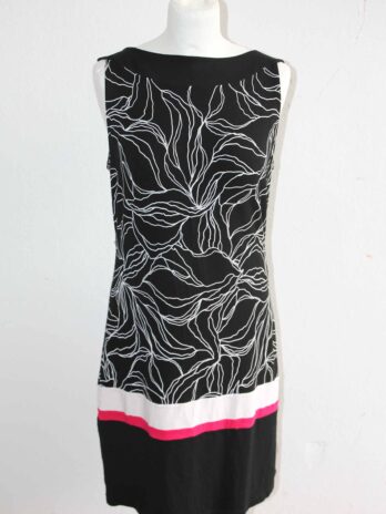 Kleid „S.Oliver“ 40 in Schwarz|Weiß|Pink