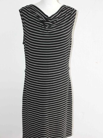 Kleid „Zero“ 40 in Schwarz|Weiß gestreift