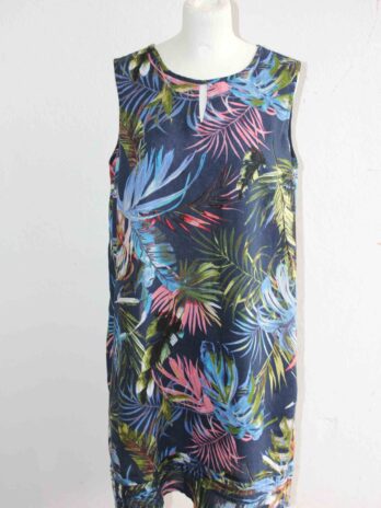 Kleid „Cecil“ Größe M in Bunt Floral Leinen