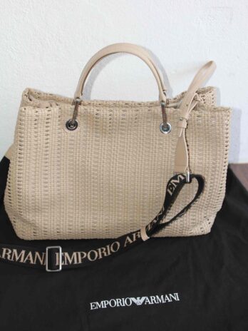 Tasche „Emporio Armani“ Br. 43cm Hö. 28cm in Beige