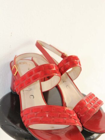 Sandalen „Lorbac“Größe 38,5 in Rot/Leder