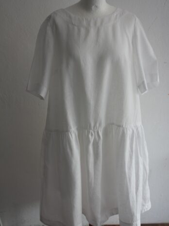 Kleid „Christian Berg“Größe 38 in Weiß 100% Leinen