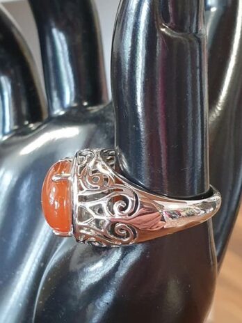 Ring “ Pierre Lang “ in 925 Sterlingsilber punziert Karneol Ringgröße 59