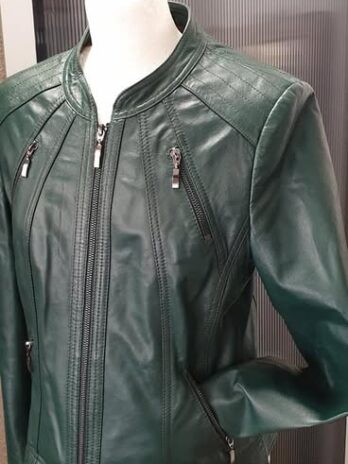 Lederjacke “ Taifun “ Größe 36 in Tannengrün