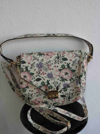 Tasche „Made in Italy“ Br.23cm Hö.20cm in Bunt Floral Kunstleder