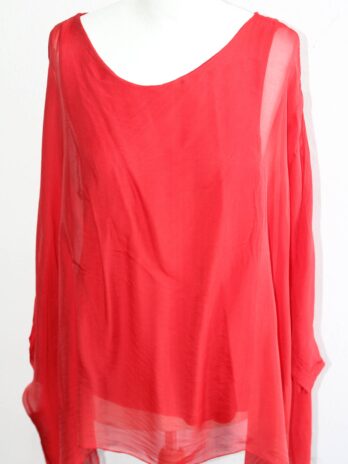 Bluse „Made in Italy“ 38 in Rot Seide