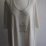 Shirt „Glockner“ 46|48 in Weiß mit Strasssteinen