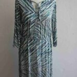 Kleid „Nala“ 36 in Blau|Weiß|Türkis gemuster