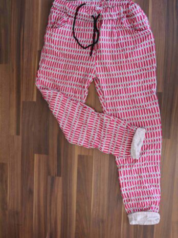 Hose „Made in Italy“ S|M in Pink gemustert