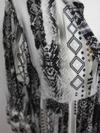Kleid „Made in Italy“ M in Weiß|Grau|Schwarz