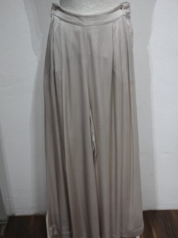 Palazzohose „Hallhuber“Größe 40/42 in Sand mit elastischem Bund