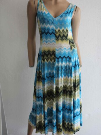Kleid „Made in Italy“ 38 in Türkis gemustert