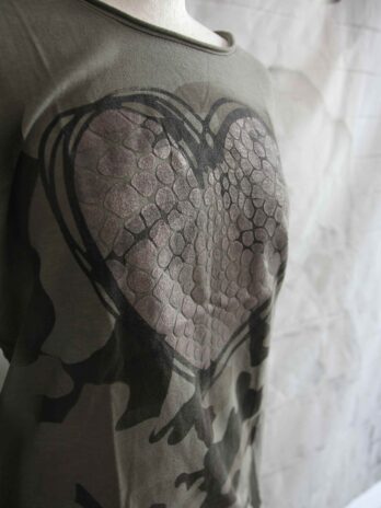 Shirt „Aust“Größe M in Khaki|Camouflage mit Print