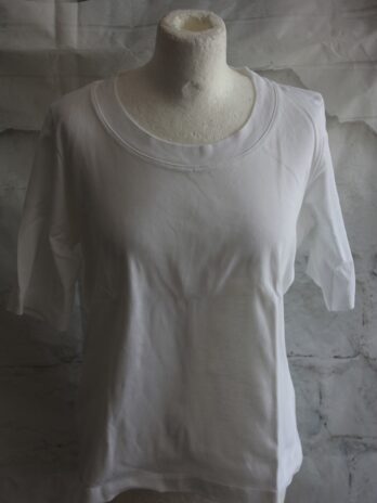 Shirt „Donnell“ 40 in Offwhite Kurzarm