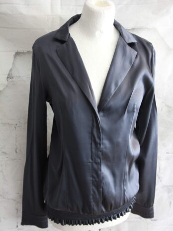 Bluse „Patrizia Pepe“ 36 in Graublau 94% Seide