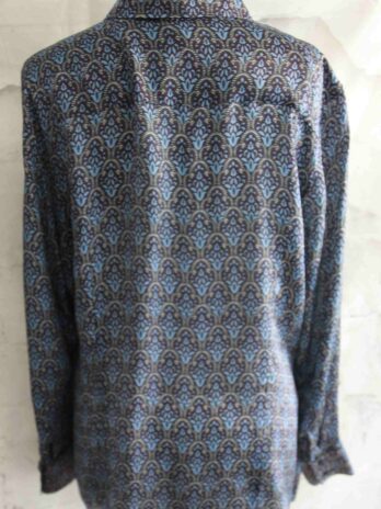 Bluse „Alba Moda“ 42 in Blau gemustert
