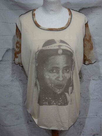 Shirt „Marc Aurel“Größe 38 in Beige|Braun mit Print