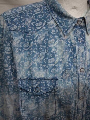 Bluse „Jones“Größe 42 in Blau gemustert