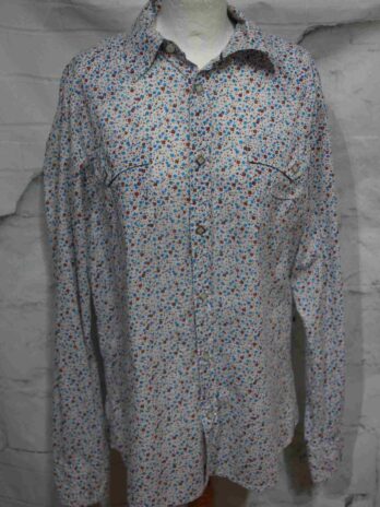 Bluse „Rifle 1958″Größe 42 in Weiß|Blau|Floral