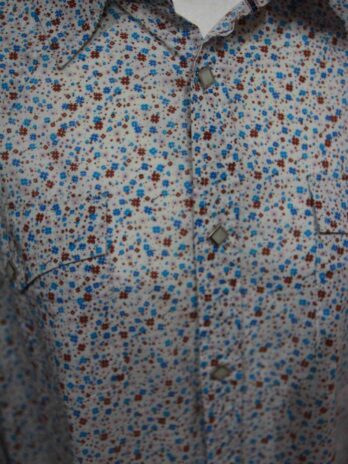 Bluse „Rifle 1958″Größe 42 in Weiß|Blau|Floral