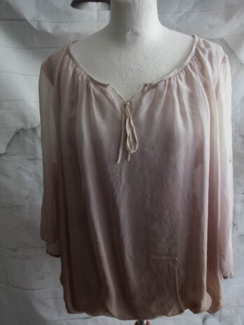 Bluse „Princess goes  Hollywood“ 38|40 in Schlamm Batik 70%Seide NEU!