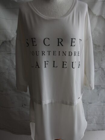 Longshirt „Jones“Größe 40 in Weiß/Print