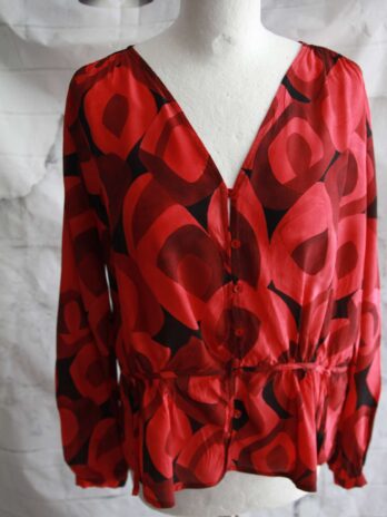 Bluse „Jones“Größe 38 in Rot|Schwarz